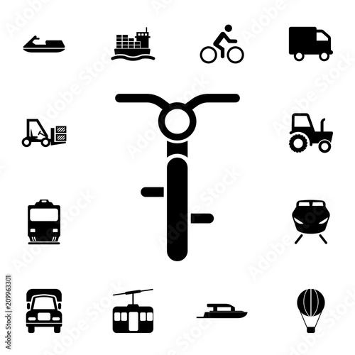 bicycle front view icon. Detailed set of  Transport icons. Premium quality graphic design sign. One of the collection icons for websites, web design, mobile app