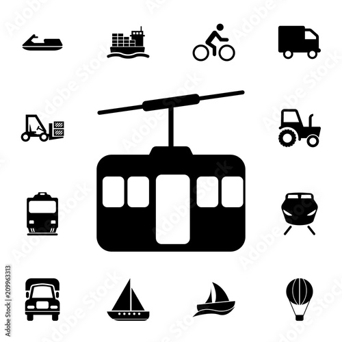 funicular icon. Detailed set of  Transport icons. Premium quality graphic design sign. One of the collection icons for websites, web design, mobile app