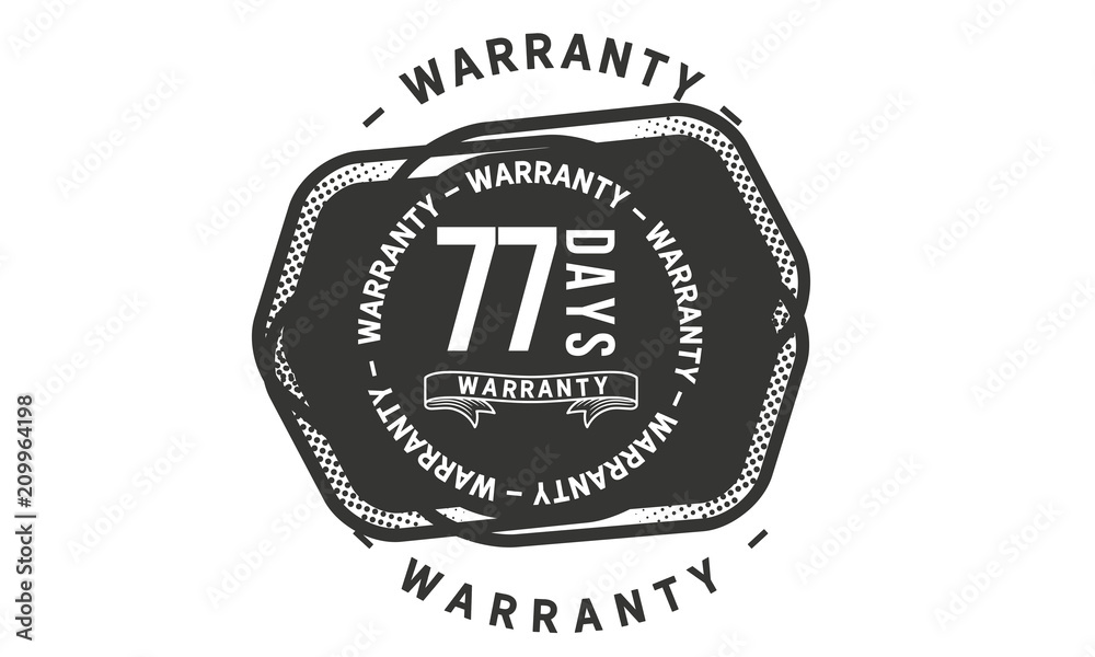 Fototapeta premium 77 days warranty icon vintage stamp