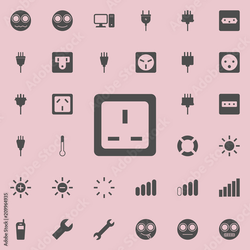 electric outlet icon. Detailed set of  Minimalistic  icons. Premium quality graphic design sign. One of the collection icons for websites, web design, mobile app