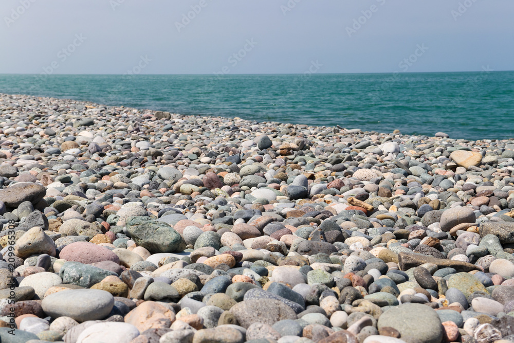 Pebble beach of the Black sea Pebble beach of the Black sea