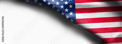 United States of American flag border isolated on white background photo