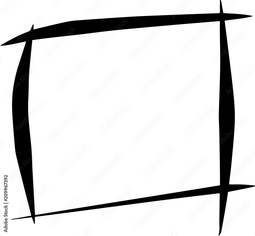 Black Hand-drawn rectangle Black Hand-drawn rectangle