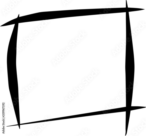 Black Hand-drawn rectangle