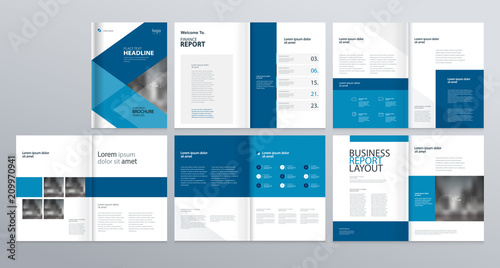  layout template  for company profile ,annual report , brochures, flyers, leaflet, magazine,book with cover page design . photo