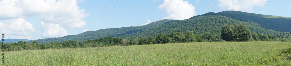 Obraz premium Bieszczady mountains - panorama/ panoramic photograph