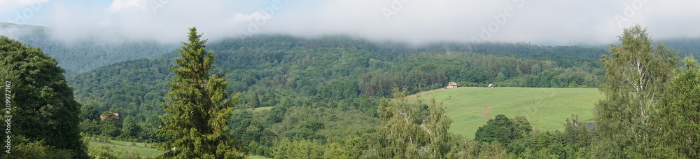 Obraz premium Bieszczady mountains - panorama/ panoramic photograph