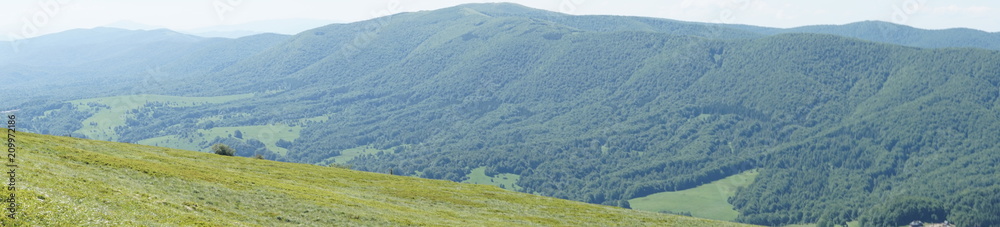 Obraz premium Bieszczady mountains, Poloniny mountains - panorama