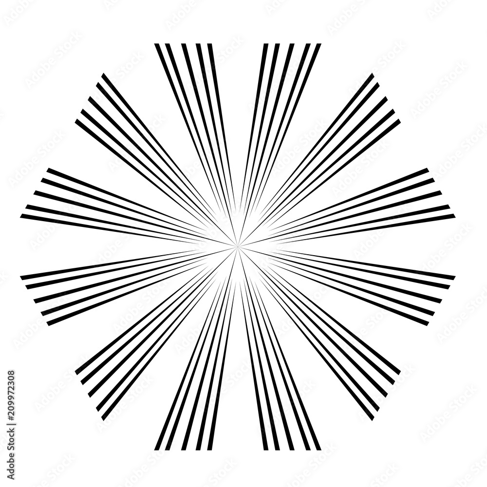 Obraz premium abstract Circular sparkle black rays explosion