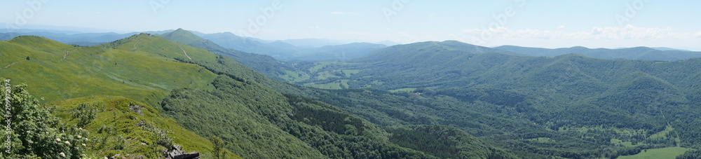 Bieszczady mountains, Poloniny mountains - panorama