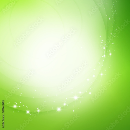 円形の重なり（緑色の背景） 