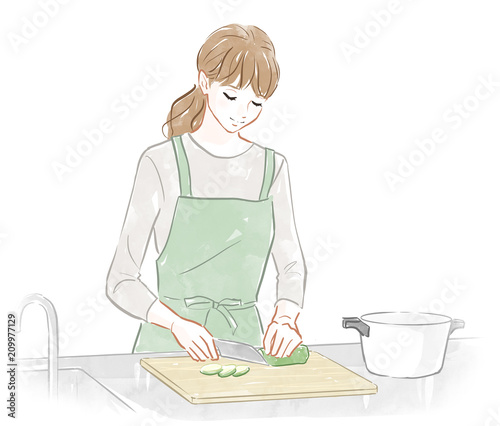 料理する女性 Stock イラスト Adobe Stock 料理する女性 Stock イラスト Adobe Stock