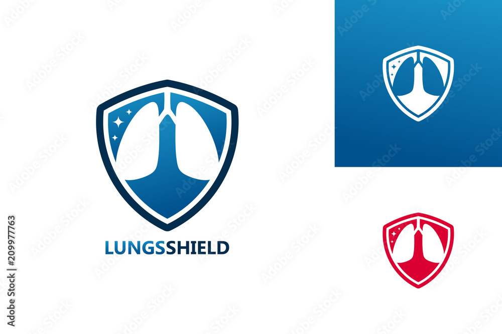 Lungs Shield Logo Template Design Vector, Emblem, Design Concept, Creative Symbol, Icon Lungs Shield Logo Template Design Vector, Emblem, Design Concept, Creative Symbol, Icon