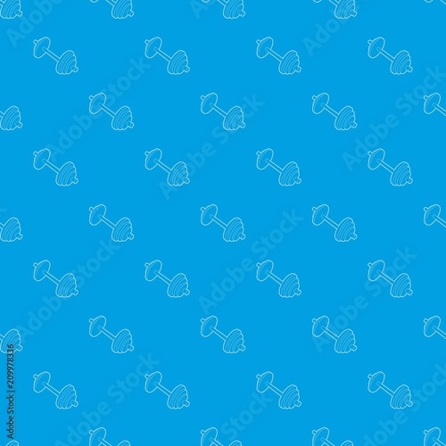 Barbell pattern vector seamless blue repeat for any use
