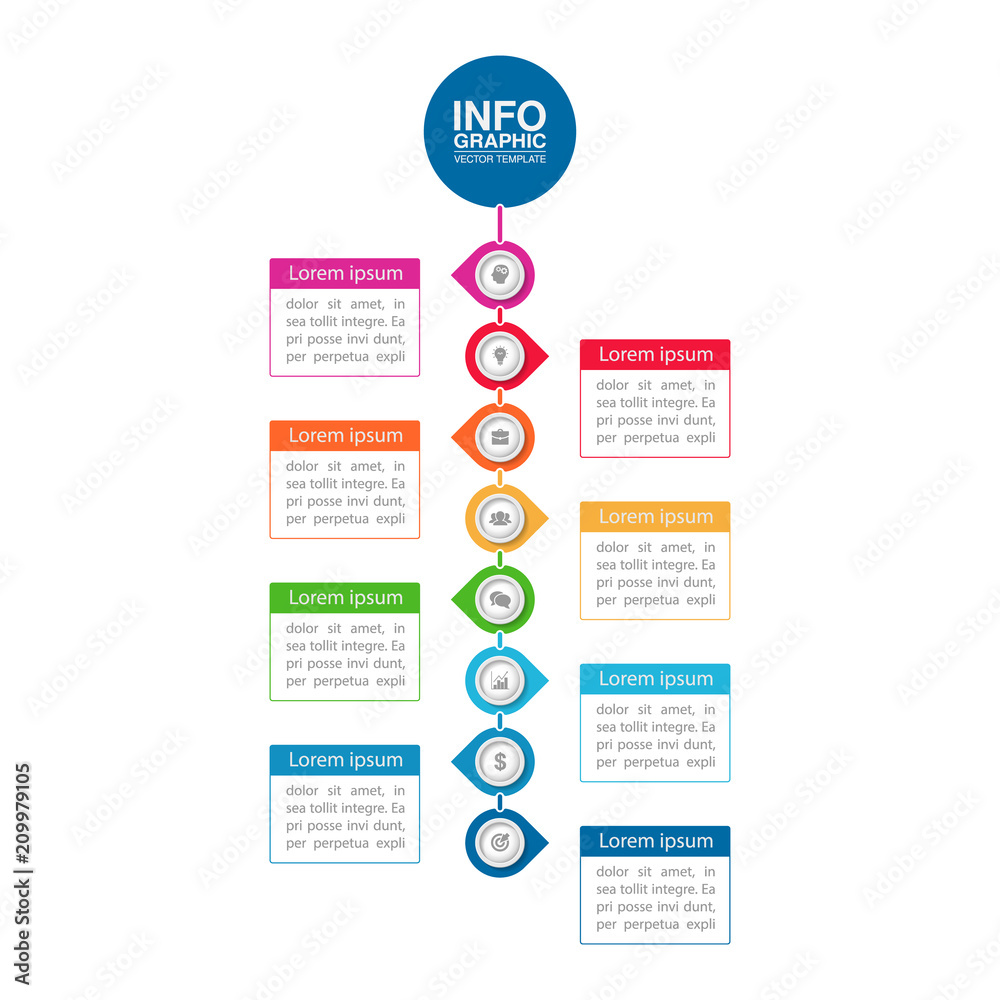 Naklejka premium Vector infographic template for diagram, graph, presentation, chart, business concept with 8 options.