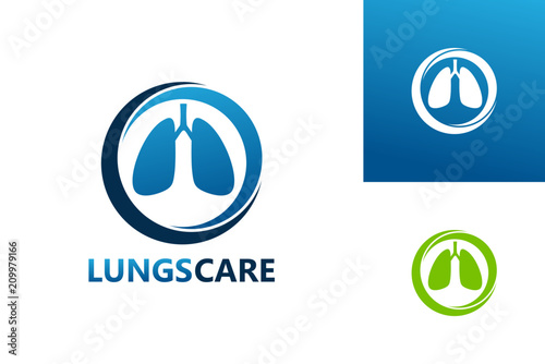 Lungs Care Logo Template Design Vector, Emblem, Design Concept, Creative Symbol, Icon