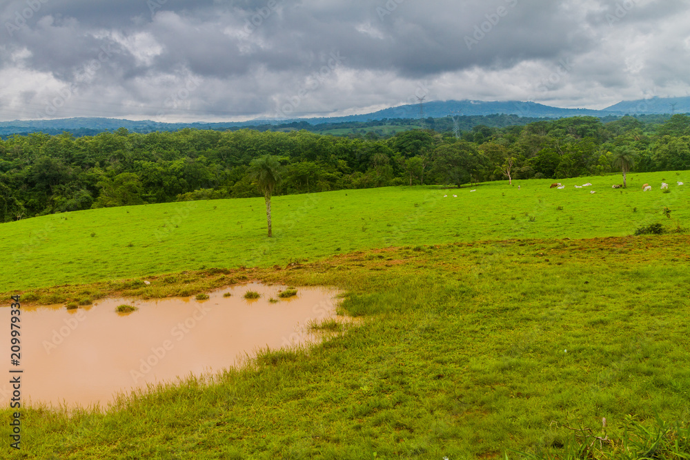 Landscape of Gualaca district of Panama