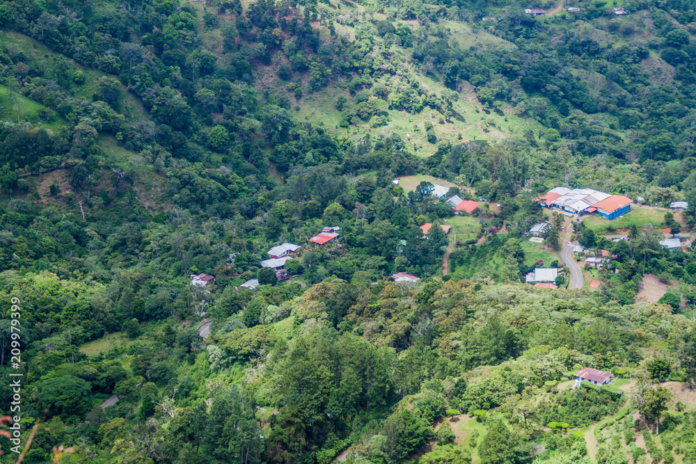 Small village in mountains of Panama, in Reserva Forestal de Fortuna.  