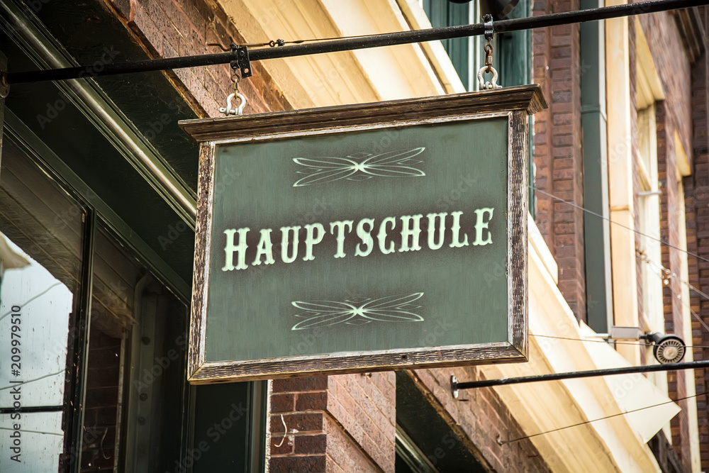 Obraz premium Schild 320 - Hauptschule