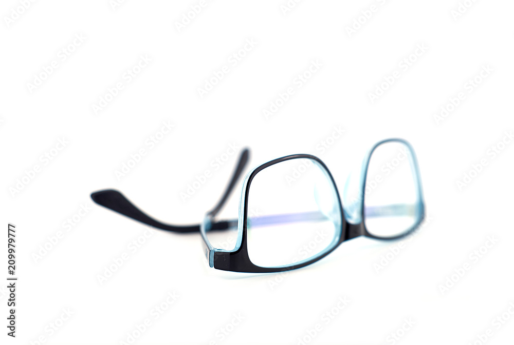 Black eye glasses isolated on white background Black eye glasses isolated on white background