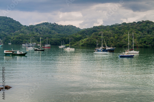 Sail boats in Portobelo village, Panama © Matyas Rehak