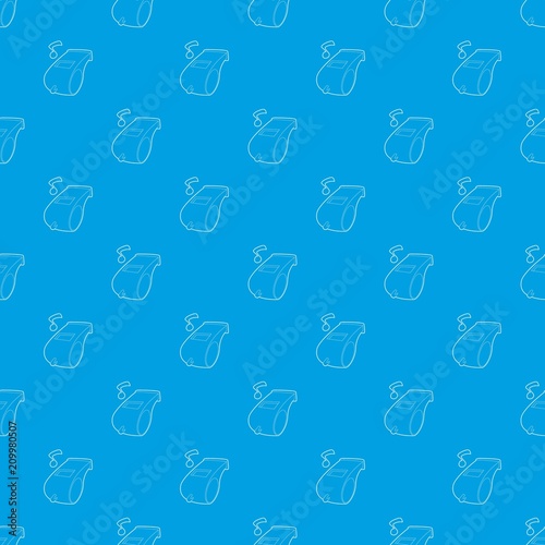 Whistle pattern vector seamless blue repeat for any use © ylivdesign