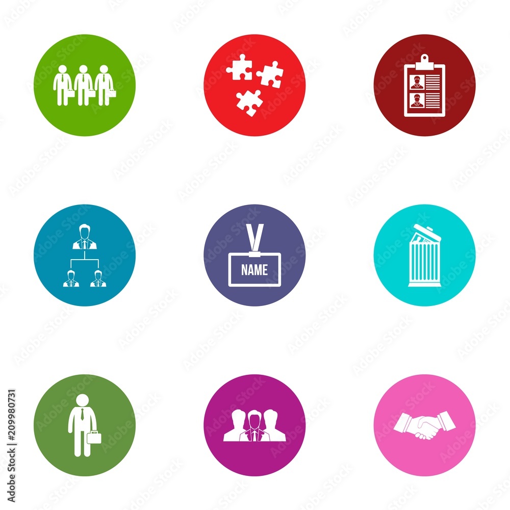Squad icons set. Flat set of 9 squad vector icons for web isolated on white background Squad icons set. Flat set of 9 squad vector icons for web isolated on white background