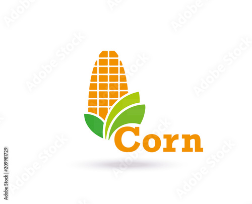 Agriculture Logo Template Design. Corn icon, Sign or Symbol. farm. Vector flat design