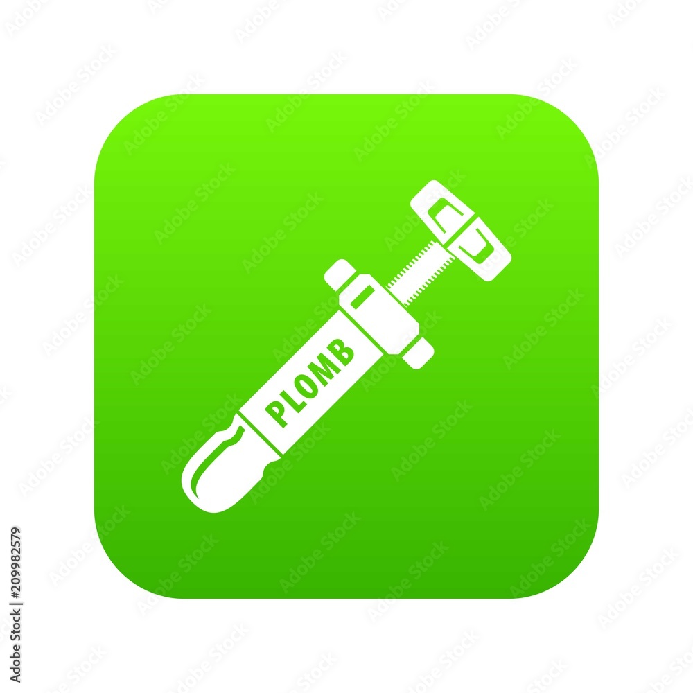 Tooth filling tool icon. Simple illustration of tooth filling tool vector icon for web Tooth filling tool icon. Simple illustration of tooth filling tool vector icon for web