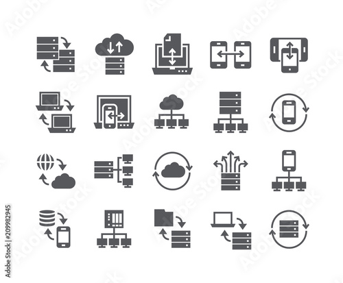 Simple flat high quality vector icon set,Data service-related collections, data backup, data sharing, data connections, data relationships, and more.48x48 Pixel Perfect.