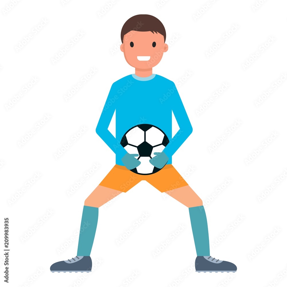 Catch ball goalkeeper icon. Flat illustration of catch ball goalkeeper vector icon for web design Catch ball goalkeeper icon. Flat illustration of catch ball goalkeeper vector icon for web design
