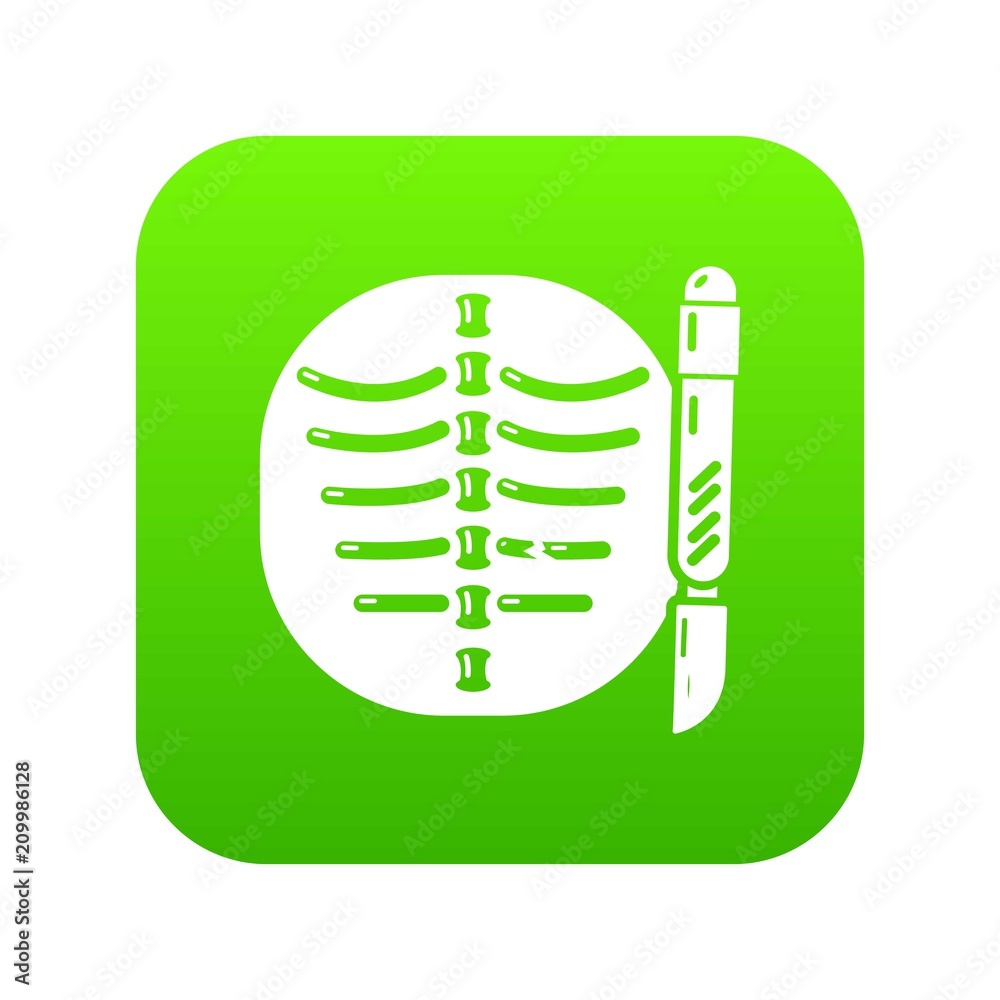 Xray of rib icon. Simple illustration of xray of rib vector icon for web. Xray of rib icon. Simple illustration of xray of rib vector icon for web.
