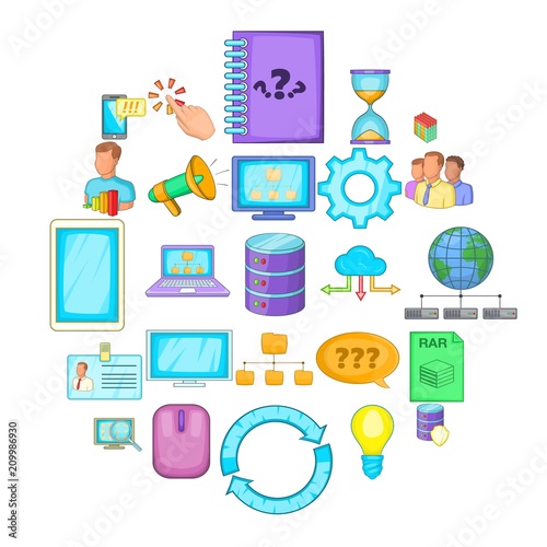 Call recording icons set. Cartoon set of 25 call recording vector icons for web isolated on white background
