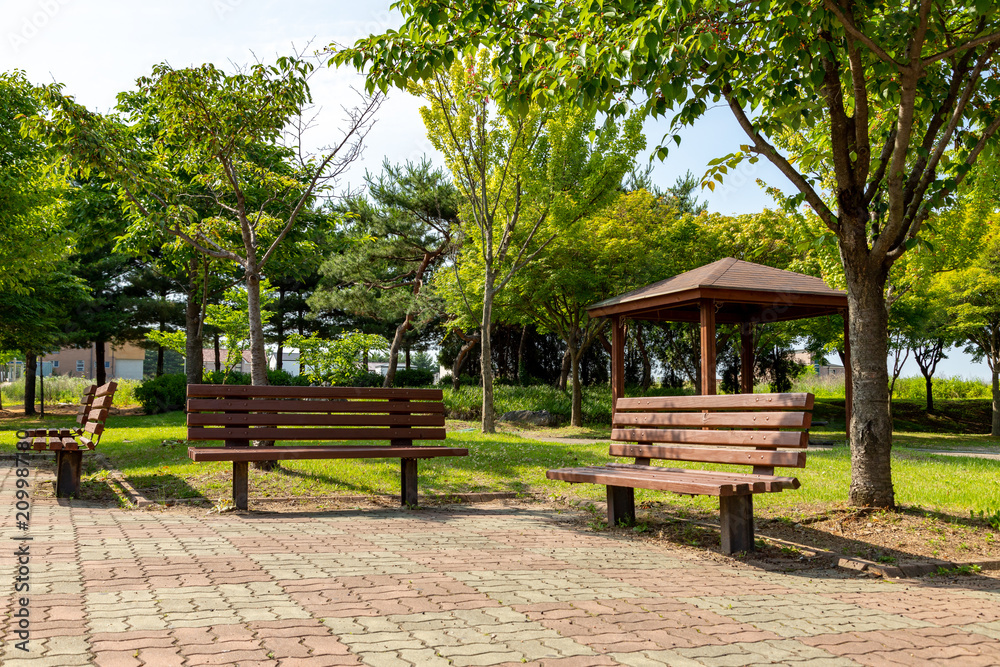 Various public bench