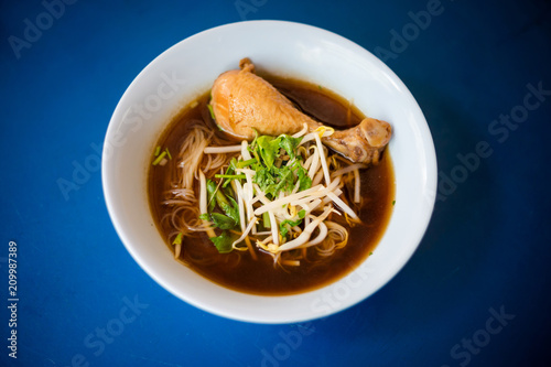 Thai dark broth meat soup