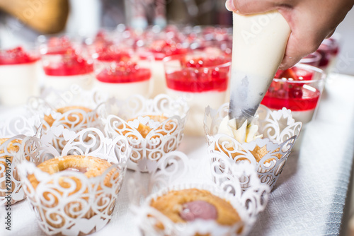 Swwet pastry on white photo