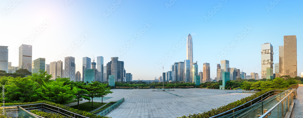 Obraz premium Beautiful modern city skyline panorama in Shenzhen,China
