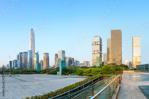 Beautiful modern city skyline in Shenzhen,China