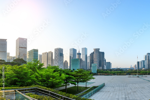 Beautiful modern city skyline in Shenzhen,China