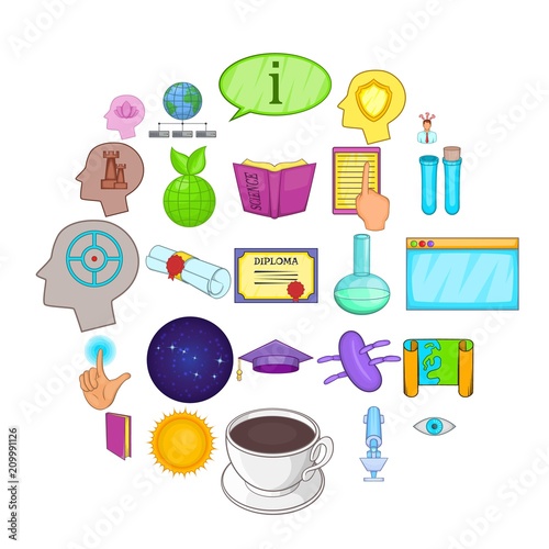 Book icons set. Cartoon set of 25 book vector icons for web isolated on white background