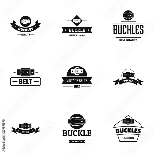 Sash logo set. Simple set of 9 sash vector logo for web isolated on white background