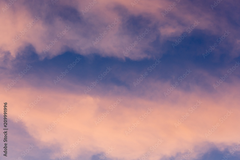 red clouds are highlighted by the setting sun, color gradient, abstract