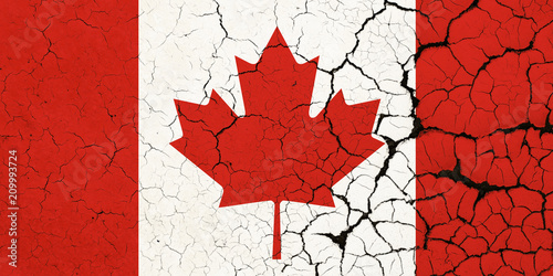Schilderij op canvas Canada Crisis