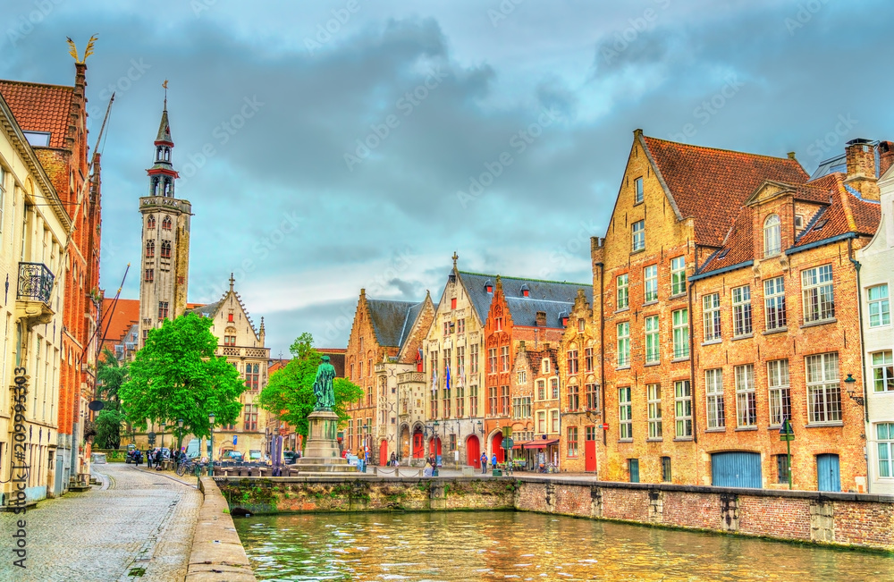 Traditional houses in Bruges, Belgium