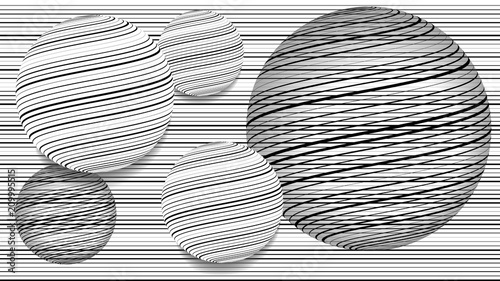 Chaotically placed circles in the space