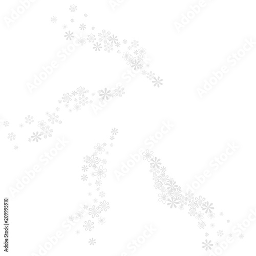 Flying delicate flowers
