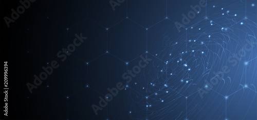 Artificial intelligence. Technology web background. Virtual concept
