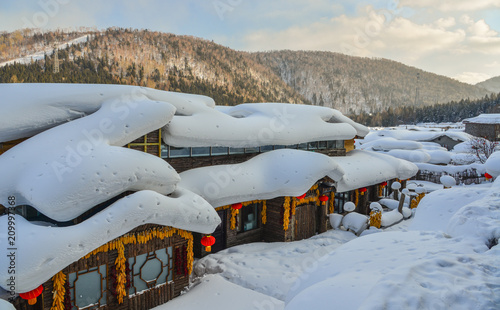 Photography Snow village in Harbin, China
