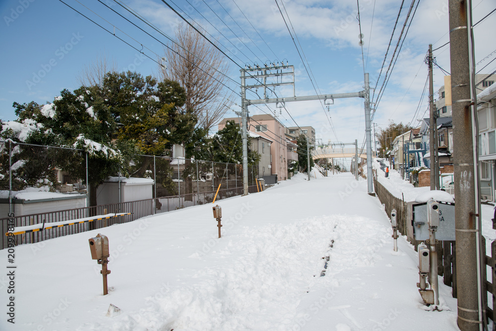大雪の記録　京成千葉線