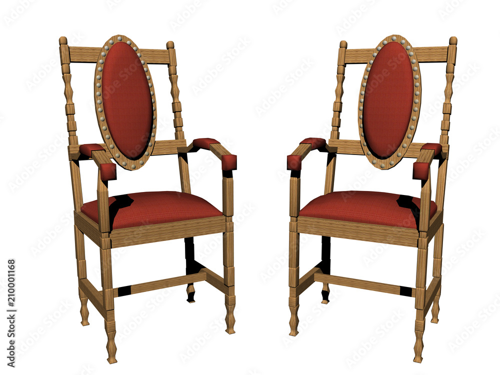 Antike Stühle Stock Illustration | Adobe Stock